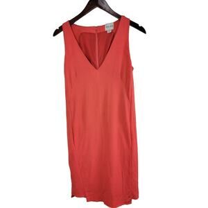 Reiss Aderyn Coral Deep V-Neck Sheath Dress size 0